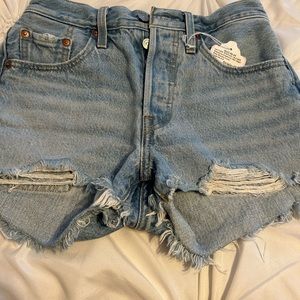 NWT Levi’s Premium 501 high rise shorts Luxor 24x2.5